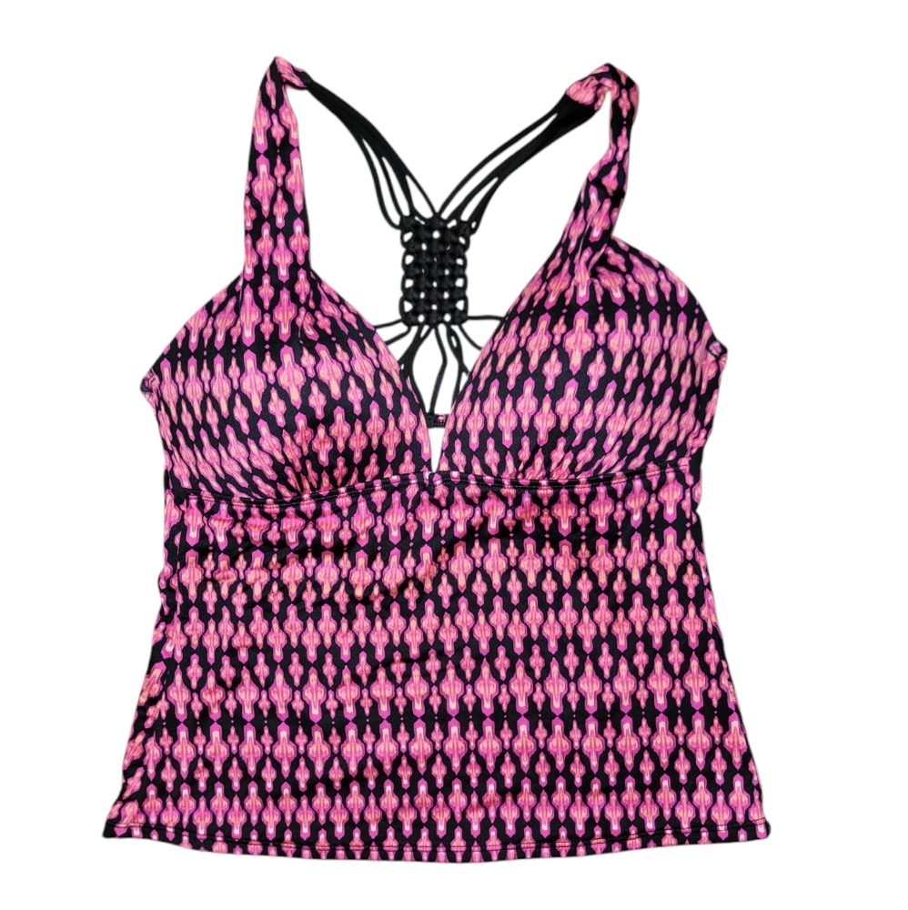 a.n.a | Pink Geometic Tankini Top | Womens 10